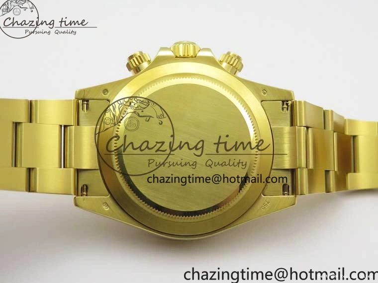 AAA Replica Watches and Daytona Noob YG Bracelet BestValue 904L SA Black Crystal Case Dial YG Best 1:1 2630 116508 Edition 0109